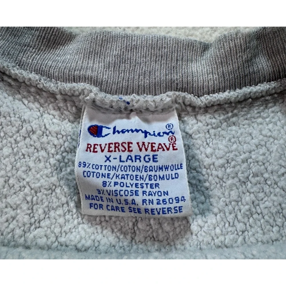 Vintage UNIVERSITY OF MINNESOTA Champion Reverse Weave Grey Sweatshirt Sz XL